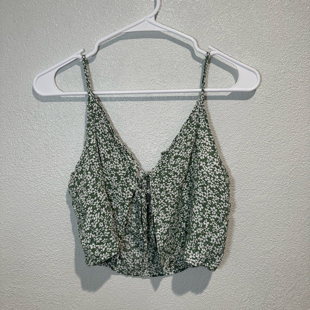 PacSun Green Floral Camisole Top